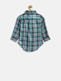 GJ Unltd Jeans by Gini & Jony Girls Green Checked Shirt