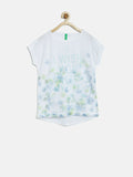 United Colors of Benetton Girls White Printed Top