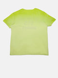 H.E. By Mango Boys Lime Green Printed Ombre-Dyed T-shirt