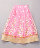 Babyhug Sleeveless Ethnic Lehenga Choli With Dupatta - Off White Pink