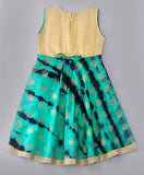 Babyhug Sleeveless Kurti And Salwaar With Dupatta Embroidered Design - Green
