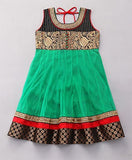 Babyhug Sleeveless Kurta And Churidar With Dupatta - Green
